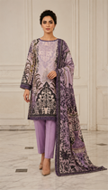 3-Piece Digital Printed Lawn Suit – Lavender Floral